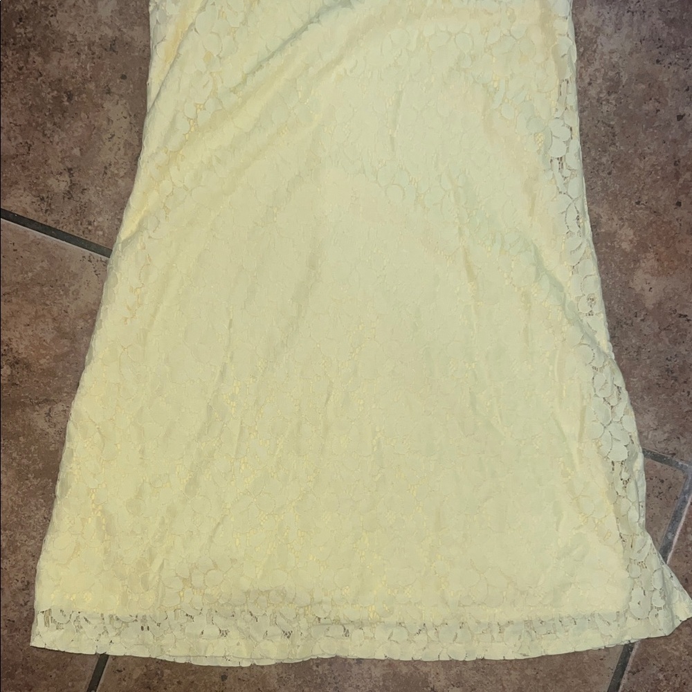 Candie's Light Yellow Lace Dress - Picture 3 of 10